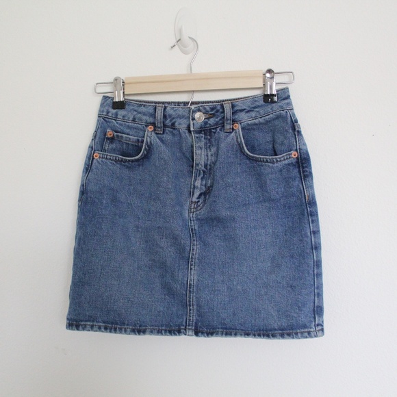 Topshop Dresses & Skirts - Topshop Moto Denim Mini Skirt
